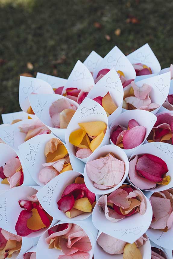 jeté pétales colorés mariage horizon wedding