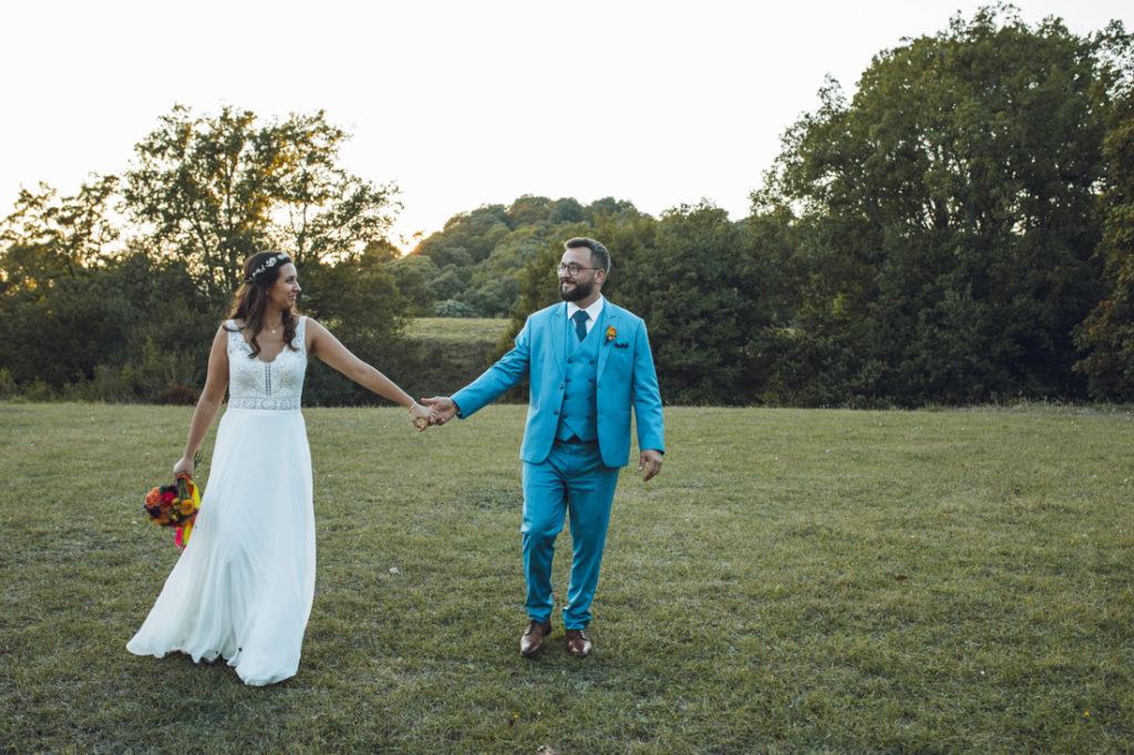 pretty colorful french riviera mountain wedding