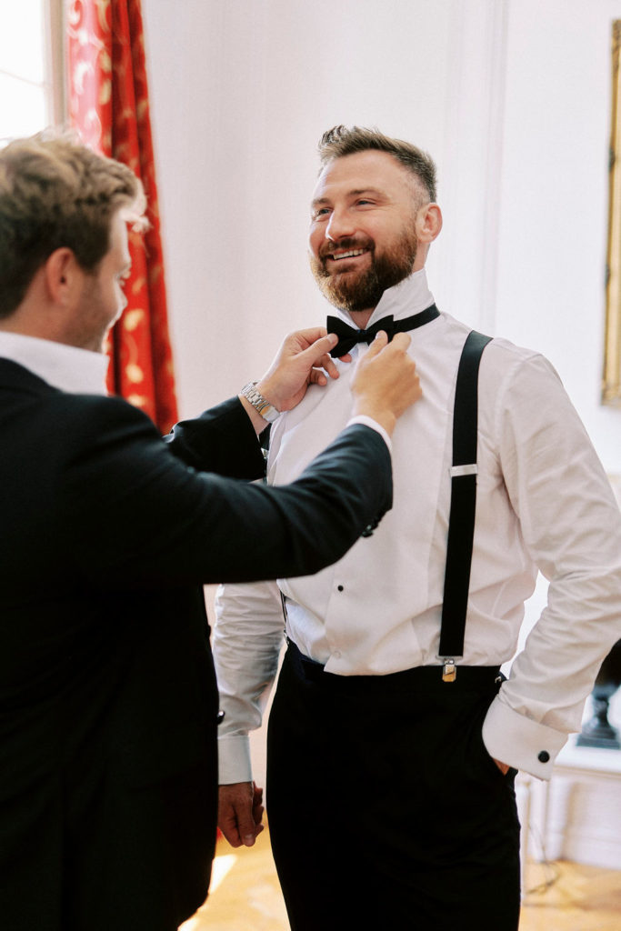 chateau robernier groom getting ready