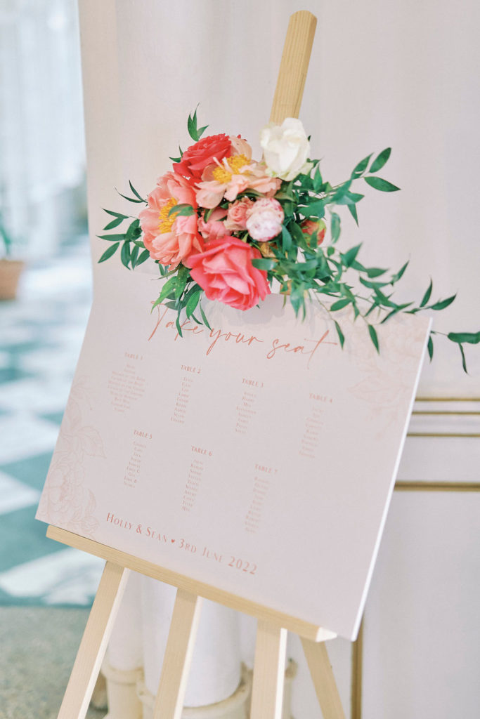 seating chart provence wedding