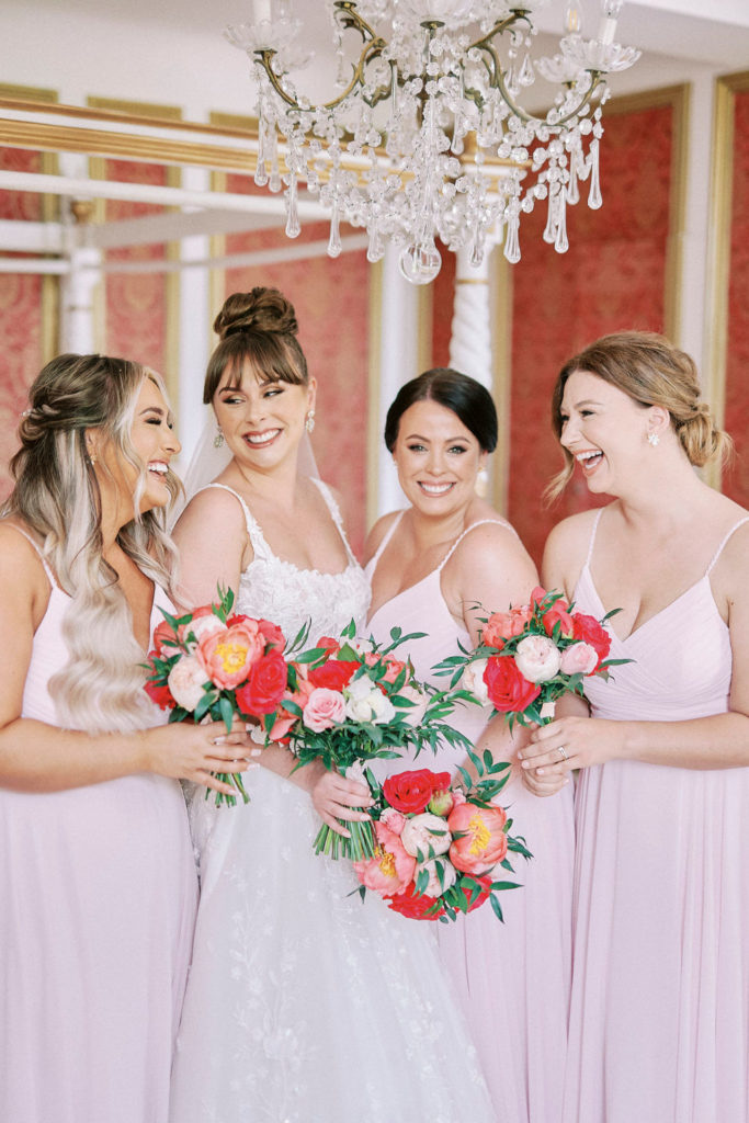 shades of pink wedding provence