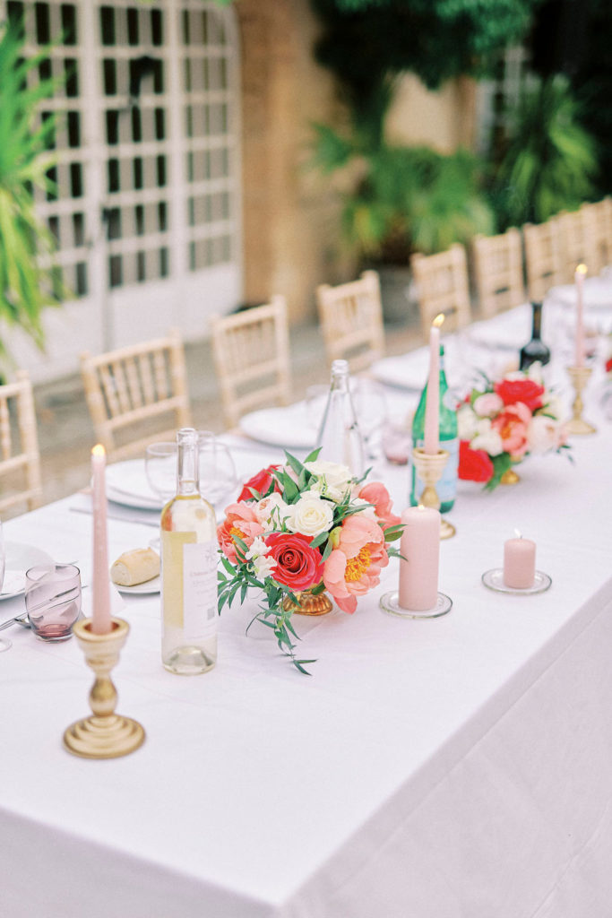 wedding table setting chateau robernier