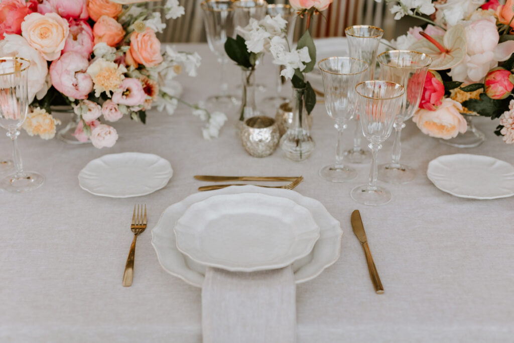 table details micro wedding riviera
